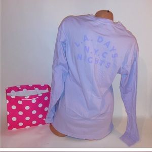 NWOT Victoria’s Secret pink purple long sleeve shirt LA Days NYC Nights